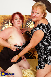 Evie & Hiltrude Mature Redhead Lingerie photo 02 Mature NL gallery